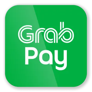 The GrabPay logo in white text on a green square with rounded corners, illustrating a widely-used digital wallet solution for smooth and secure payments in legit online casino environments.